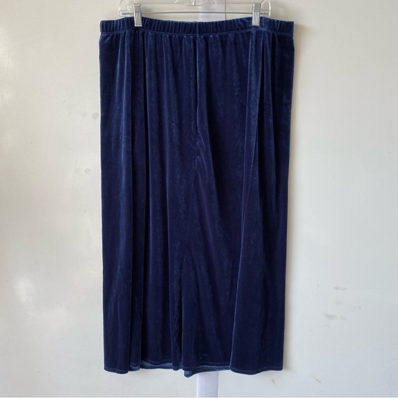 Dialogue Velvet Blue Maxi Skirt 2X - Picture 1 of 5